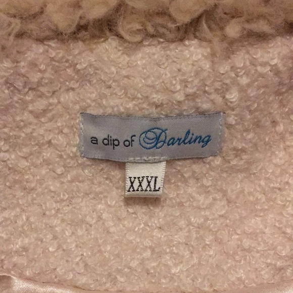 Cream Shearling Wool Collar Vest XXXL - Picture 4 of 8